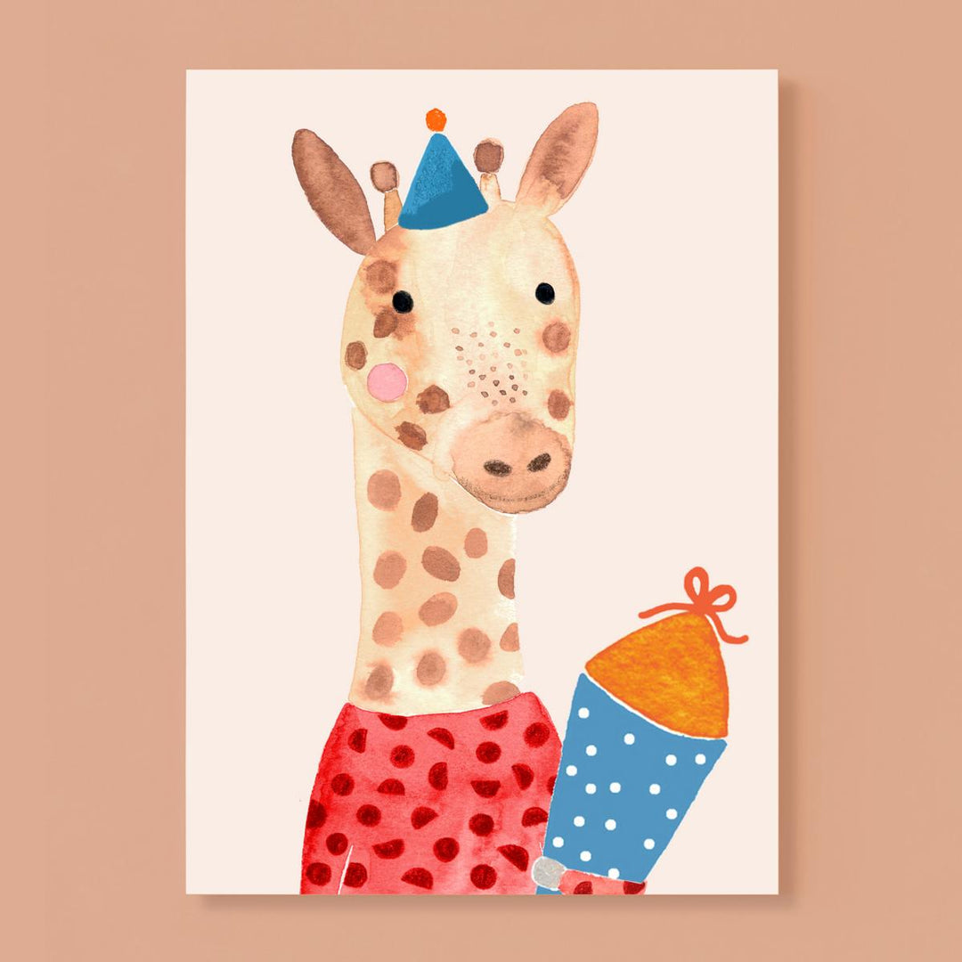 Karte zur Einschulung *Giraffe*