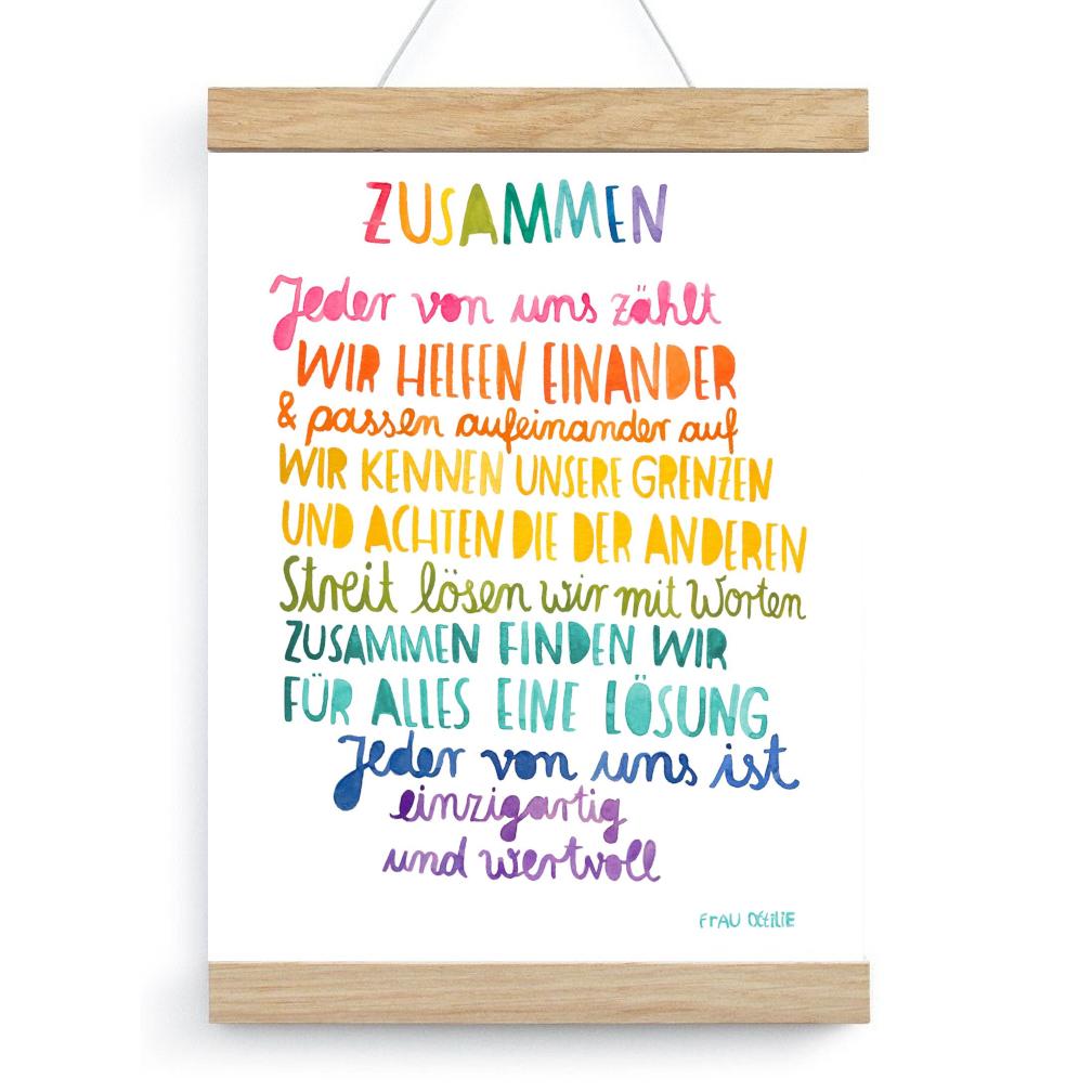 Print A4 *Zusammen* mit Affirmationen