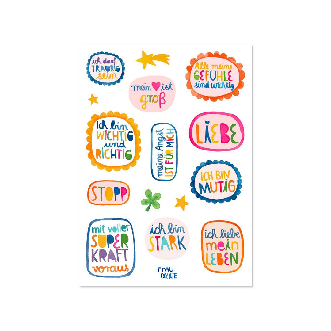Spülmaschinenfeste Sticker *Affirmationen*