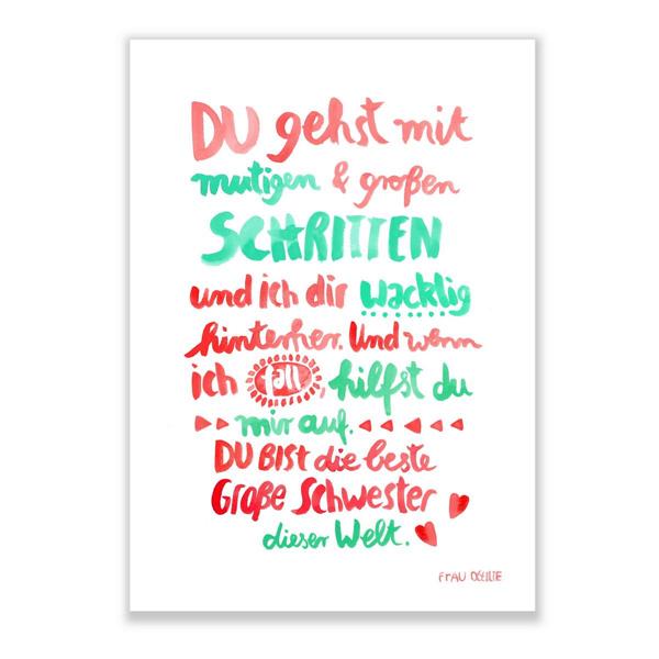 Print *Große Schwester*