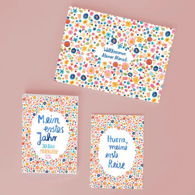 Set Baby-Meilensteinkarten und Babybuch