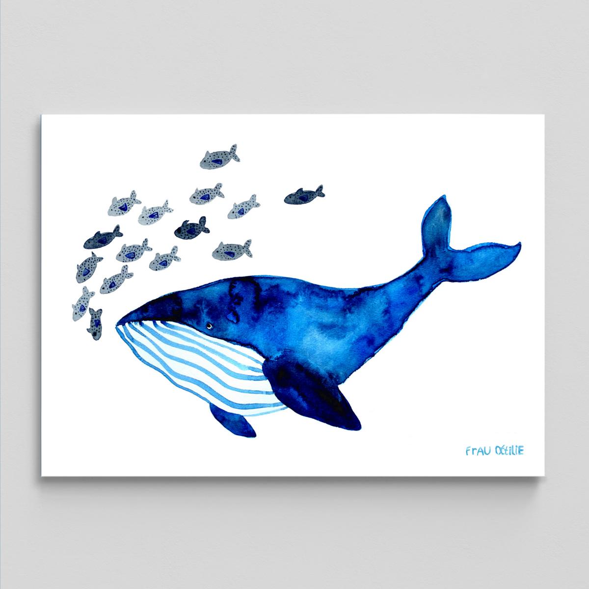 Print A4 *Wal* (Blauwal)