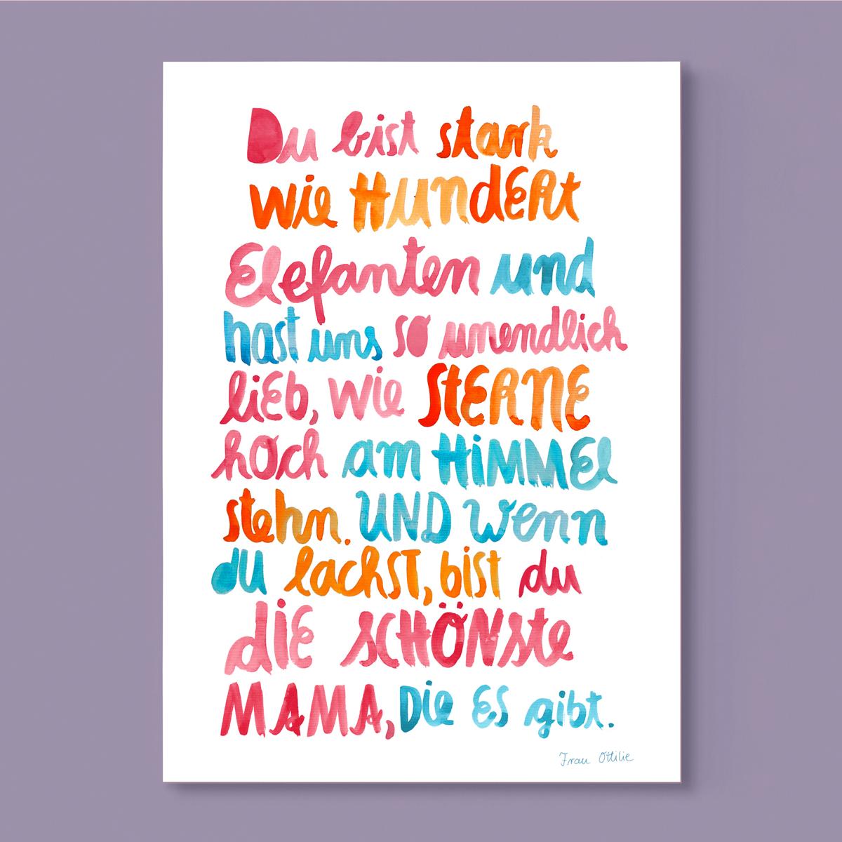 Print A4 *Mama* zum Muttertag