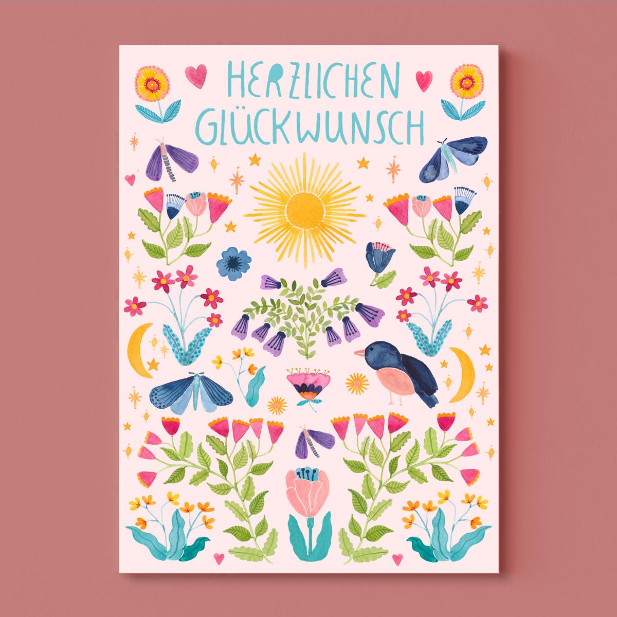 Karte *Herzlichen Glückwunsch*