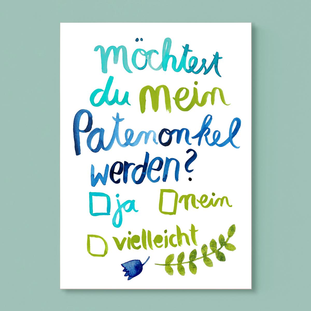 Postkarte *Patenonkel*