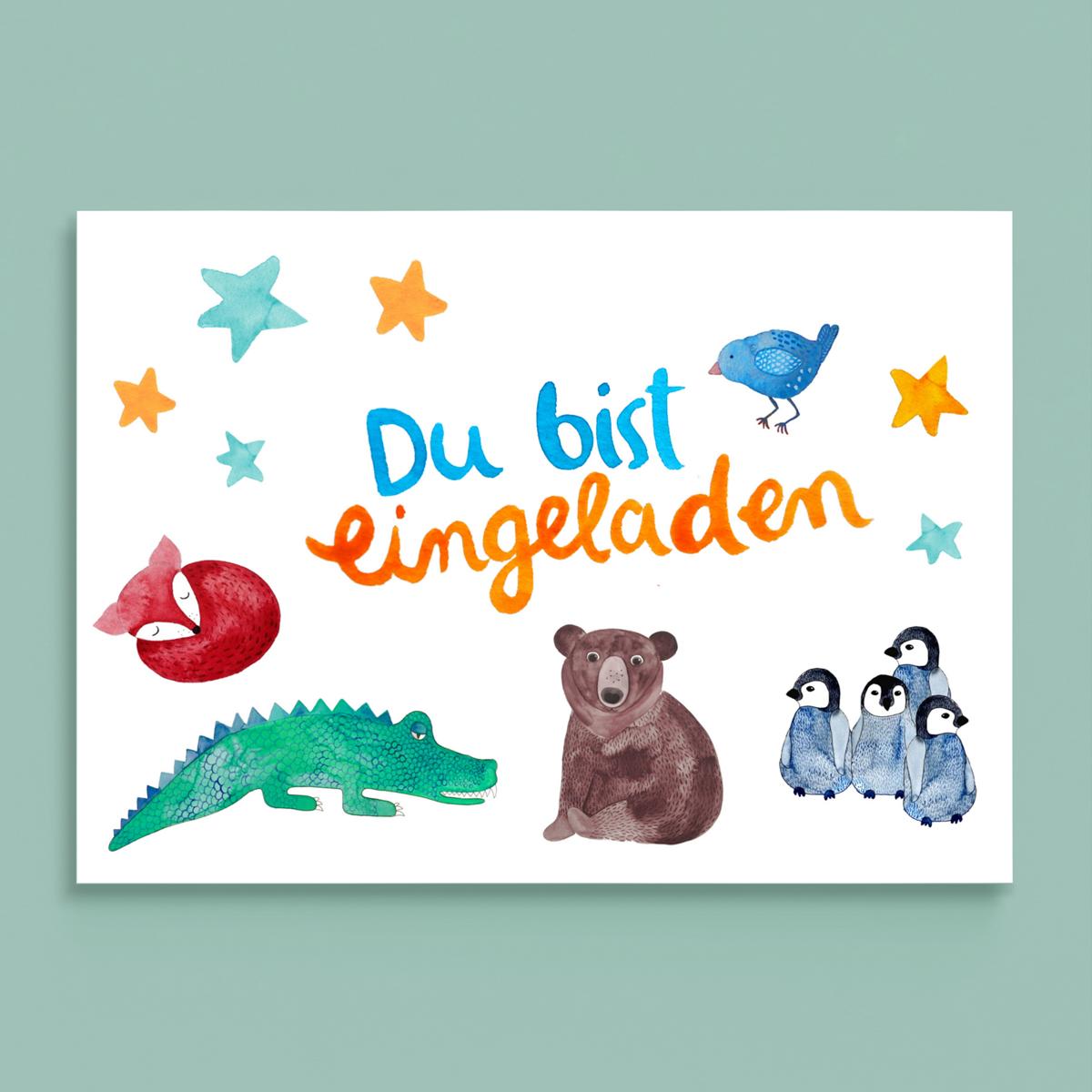 Einladungskarte *Tiere*