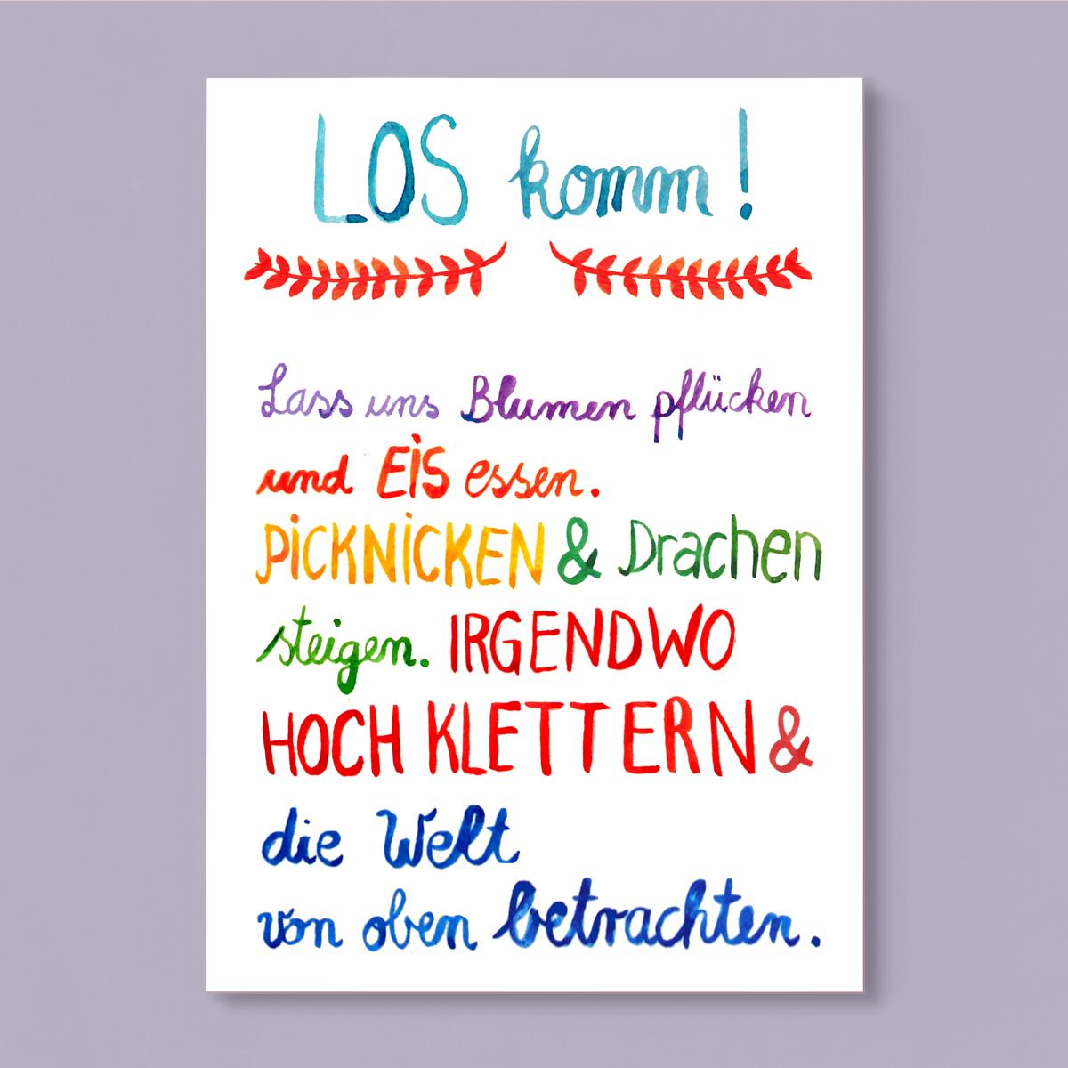 Postkarte *Los Komm*
