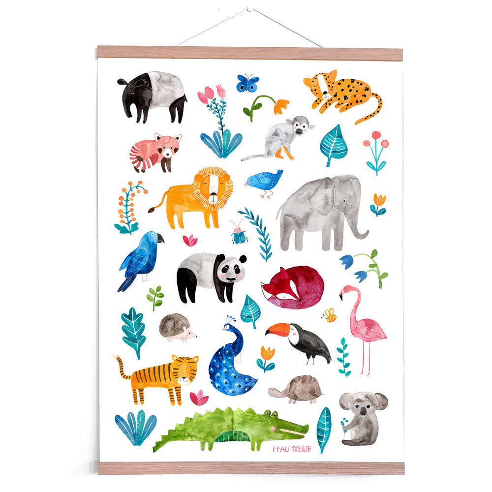 Großes Tierposter