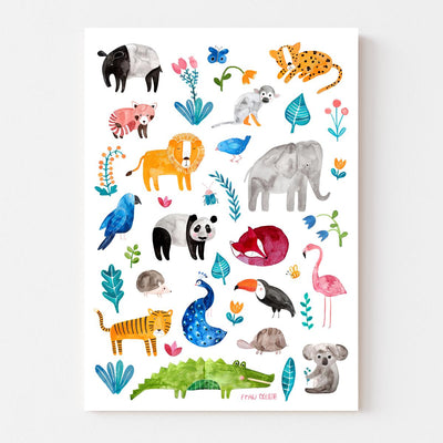 Großes Tierposter
