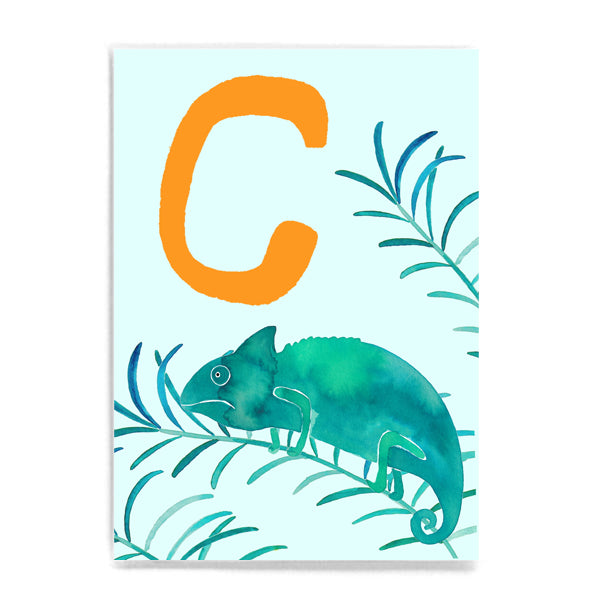 ABC Karte "C wie Chamäleon“