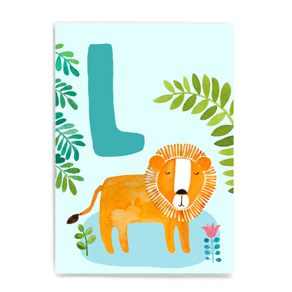 ABC Karte "L wie Löwe“